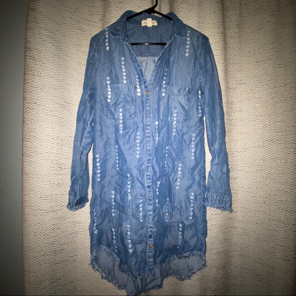 Cloth & Stone Denim Shirt Dress Small